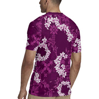 Mokihana Maile and Ilima Leis Rugby Jersey Akala Hawaiian Tapa Quilt Pattern LT9 - Polynesian Pride