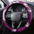Mokihana Maile and Ilima Leis Steering Wheel Cover Akala Hawaiian Tapa Quilt Pattern - Polynesian Pride