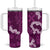 Mokihana Maile and Ilima Leis Tumbler With Handle Akala Hawaiian Tapa Quilt Pattern - Polynesian Pride