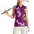 Mokihana Maile and Ilima Leis Women Sleeveless Polo Shirt Akala Hawaiian Tapa Quilt Pattern - Polynesian Pride