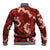 Mokihana Maile and Ilima Leis Baseball Jacket Ulaʻula Hawaiian Tapa Quilt Pattern - Polynesian Pride