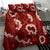 Mokihana Maile and Ilima Leis Bedding Set Ulaʻula Hawaiian Tapa Quilt Pattern - Polynesian Pride