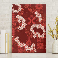 Mokihana Maile and Ilima Leis Canvas Wall Art Ulaʻula Hawaiian Tapa Quilt Pattern - Polynesian Pride