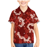 Mokihana Maile and Ilima Leis Family Matching Mermaid Dress and Hawaiian Shirt Ulaʻula Hawaiian Tapa Quilt Pattern - Polynesian Pride