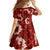 Mokihana Maile and Ilima Leis Family Matching Off The Shoulder Long Sleeve Dress and Hawaiian Shirt Ulaʻula Hawaiian Tapa Quilt Pattern - Polynesian Pride