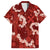 Mokihana Maile and Ilima Leis Family Matching Off The Shoulder Long Sleeve Dress and Hawaiian Shirt Ulaʻula Hawaiian Tapa Quilt Pattern - Polynesian Pride