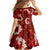 Mokihana Maile and Ilima Leis Family Matching Off Shoulder Maxi Dress and Hawaiian Shirt Ulaʻula Hawaiian Tapa Quilt Pattern - Polynesian Pride