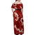 Mokihana Maile and Ilima Leis Family Matching Off Shoulder Maxi Dress and Hawaiian Shirt Ulaʻula Hawaiian Tapa Quilt Pattern - Polynesian Pride