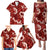 Mokihana Maile and Ilima Leis Family Matching Puletasi and Hawaiian Shirt Ulaʻula Hawaiian Tapa Quilt Pattern - Polynesian Pride