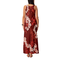 Mokihana Maile and Ilima Leis Family Matching Tank Maxi Dress and Hawaiian Shirt Ulaʻula Hawaiian Tapa Quilt Pattern - Polynesian Pride