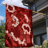 Mokihana Maile and Ilima Leis Garden Flag Ulaʻula Hawaiian Tapa Quilt Pattern - Polynesian Pride