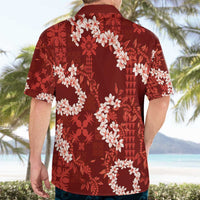 Mokihana Maile and Ilima Leis Hawaiian Shirt Ulaʻula Hawaiian Tapa Quilt Pattern - Polynesian Pride