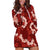 Mokihana Maile and Ilima Leis Hoodie Dress Ulaʻula Hawaiian Tapa Quilt Pattern - Polynesian Pride