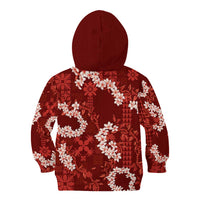 Mokihana Maile and Ilima Leis Kid Hoodie Ulaʻula Hawaiian Tapa Quilt Pattern - Polynesian Pride