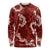 Mokihana Maile and Ilima Leis Long Sleeve Shirt Ulaʻula Hawaiian Tapa Quilt Pattern - Polynesian Pride