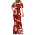 Mokihana Maile and Ilima Leis Mermaid Dress Ulaʻula Hawaiian Tapa Quilt Pattern - Polynesian Pride