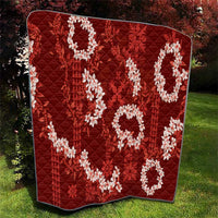Mokihana Maile and Ilima Leis Quilt Ulaʻula Hawaiian Tapa Quilt Pattern - Polynesian Pride