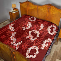 Mokihana Maile and Ilima Leis Quilt Ulaʻula Hawaiian Tapa Quilt Pattern - Polynesian Pride