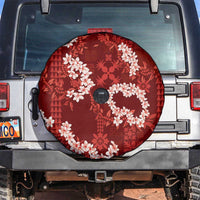 Mokihana Maile and Ilima Leis Spare Tire Cover Ulaʻula Hawaiian Tapa Quilt Pattern - Polynesian Pride