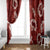 Mokihana Maile and Ilima Leis Window Curtain Ulaʻula Hawaiian Tapa Quilt Pattern - Polynesian Pride