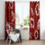 Mokihana Maile and Ilima Leis Window Curtain Ulaʻula Hawaiian Tapa Quilt Pattern - Polynesian Pride
