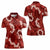 Mokihana Maile and Ilima Leis Women Polo Shirt Ulaʻula Hawaiian Tapa Quilt Pattern - Polynesian Pride