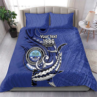 Personalized FSM 1986 Independence Day Bedding Set Polynesian Shark Tattoo Style LT9 - Polynesian Pride