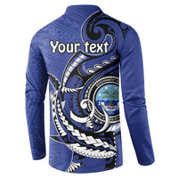 Personalized FSM 1986 Independence Day Button Sweatshirt Polynesian Shark Tattoo Style LT9 - Polynesian Pride