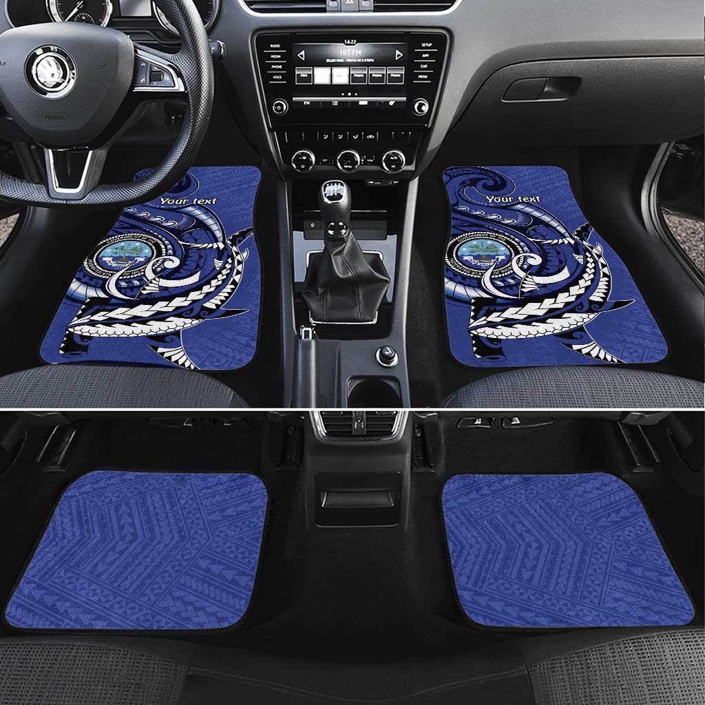 Personalized FSM 1986 Independence Day Car Mats Polynesian Shark Tattoo Style LT9 Set 4pcs Blue - Polynesian Pride