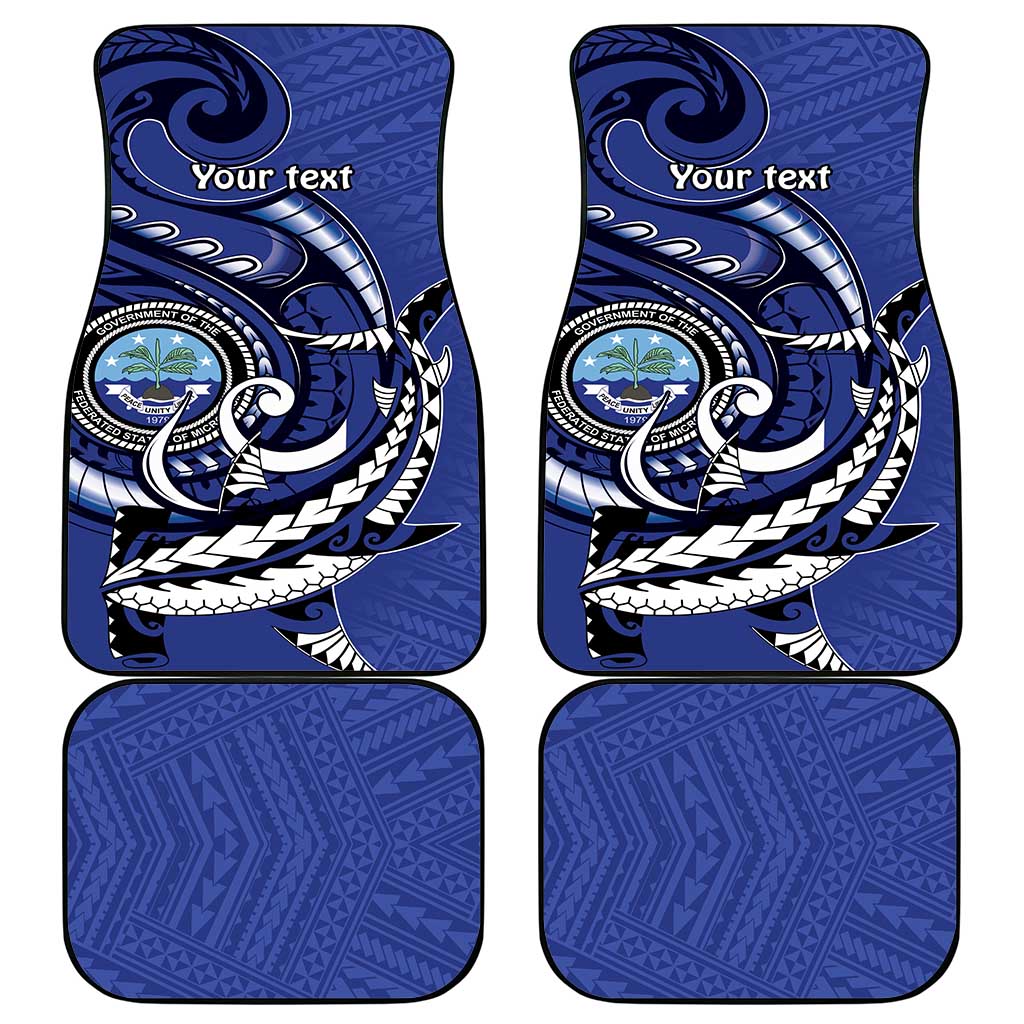 Personalized FSM 1986 Independence Day Car Mats Polynesian Shark Tattoo Style LT9 - Polynesian Pride