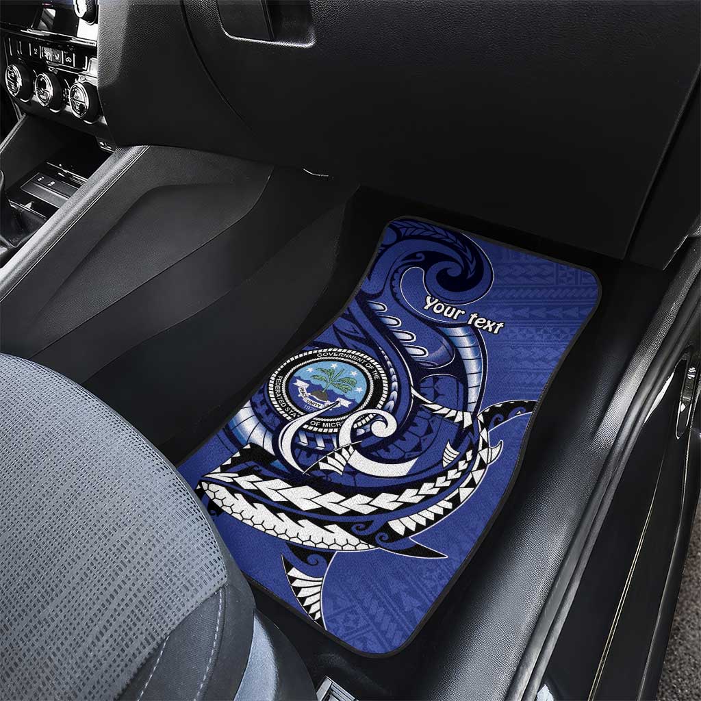Personalized FSM 1986 Independence Day Car Mats Polynesian Shark Tattoo Style LT9 - Polynesian Pride