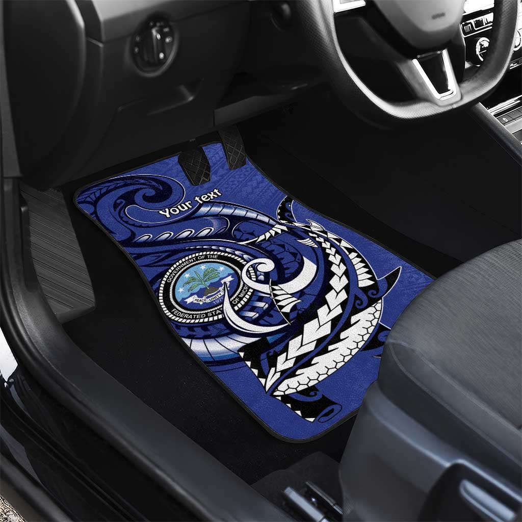 Personalized FSM 1986 Independence Day Car Mats Polynesian Shark Tattoo Style LT9 - Polynesian Pride