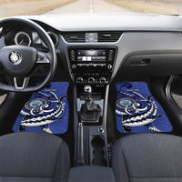 Personalized FSM 1986 Independence Day Car Mats Polynesian Shark Tattoo Style LT9 Set 2pcs - Front Blue - Polynesian Pride