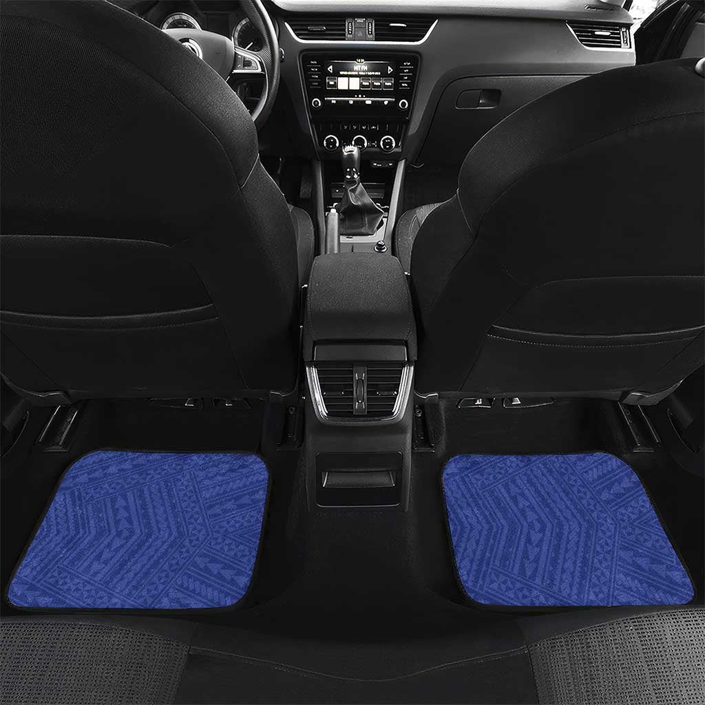 Personalized FSM 1986 Independence Day Car Mats Polynesian Shark Tattoo Style LT9 Set 2pcs - Back Blue - Polynesian Pride