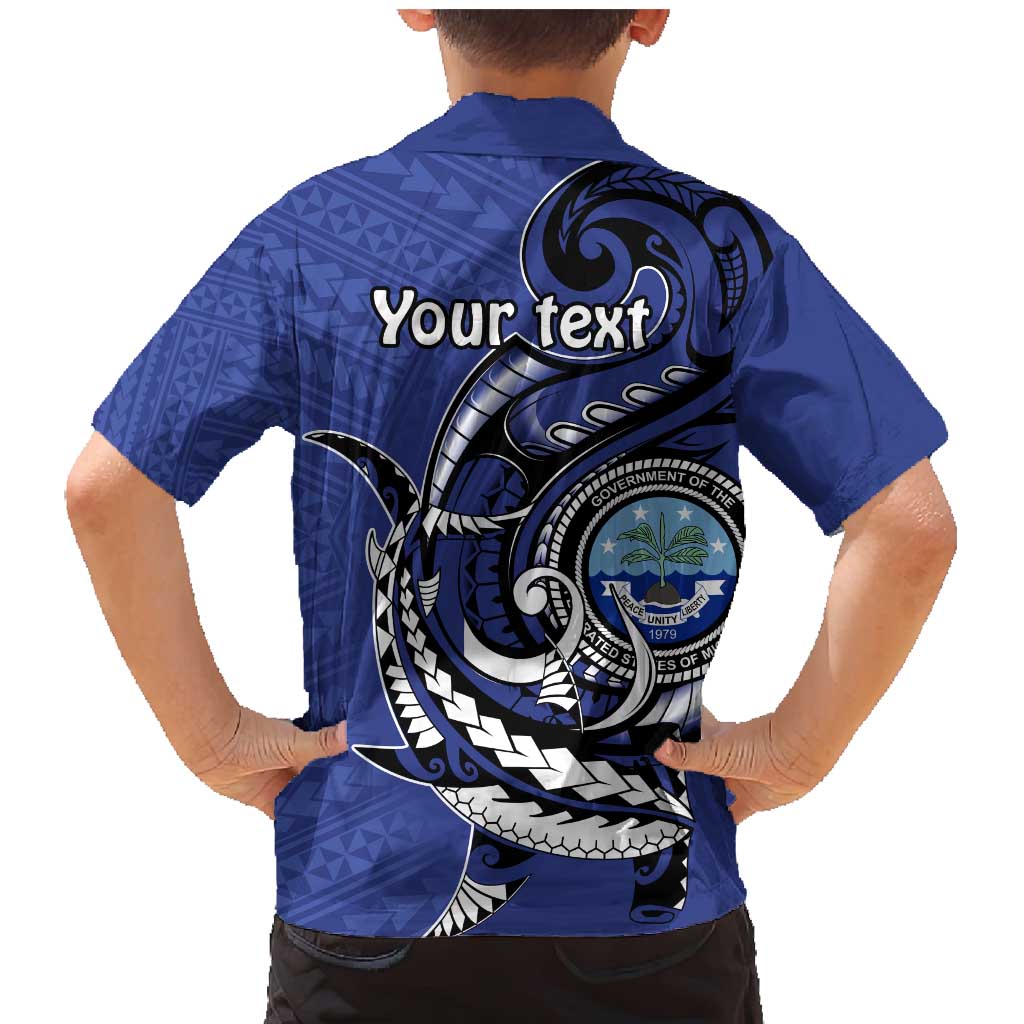 Personalized FSM 1986 Independence Day Family Matching Mermaid Dress and Hawaiian Shirt Polynesian Shark Tattoo Style