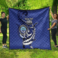 Personalized FSM 1986 Independence Day Quilt Polynesian Shark Tattoo Style LT9 - Polynesian Pride