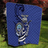 Personalized FSM 1986 Independence Day Quilt Polynesian Shark Tattoo Style LT9 - Polynesian Pride