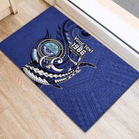 Personalized FSM 1986 Independence Day Rubber Doormat Polynesian Shark Tattoo Style LT9 - Polynesian Pride
