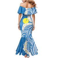 Personalized Palau 1994 Belau Rekid Mermaid Dress Polynesian Plumeria Style
