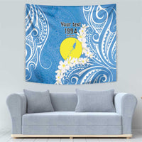 Personalized Palau 1994 Belau Rekid Tapestry Polynesian Plumeria Style