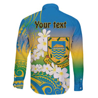 Personalised Tuvalu 1978 Independence Day Family Matching Off The Shoulder Long Sleeve Dress and Hawaiian Shirt Polynesian Plumeria Style LT9 - Polynesian Pride