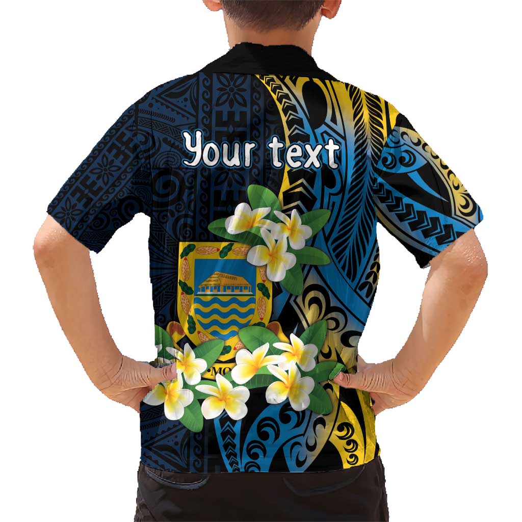 Personalised Tuvalu Beautiful Plumeria Flower Family Matching Short Sleeve Bodycon Dress and Hawaiian Shirt LT9 - Polynesian Pride