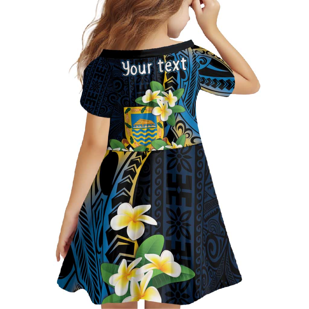 Personalised Tuvalu Beautiful Plumeria Flower Family Matching Short Sleeve Bodycon Dress and Hawaiian Shirt LT9 - Polynesian Pride