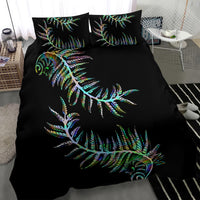 New Zealand Bedding Set Aotearoa Silver Fern Mixed Papua Shell Green Vibe LT9 - Polynesian Pride