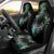 New Zealand Car Seat Cover Aotearoa Silver Fern Mixed Papua Shell Green Vibe LT9 - Polynesian Pride