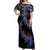 New Zealand Off Shoulder Maxi Dress Aotearoa Silver Fern Mixed Papua Shell Purple Vibe LT9 Women Purple - Polynesian Pride