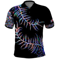 New Zealand Polo Shirt Aotearoa Silver Fern Mixed Papua Shell Purple Vibe LT9 Purple - Polynesian Pride