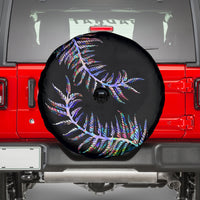 New Zealand Spare Tire Cover Aotearoa Silver Fern Mixed Papua Shell Purple Vibe LT9 - Polynesian Pride