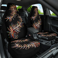 New Zealand Car Seat Cover Aotearoa Silver Fern Mixed Papua Shell Red Vibe LT9 One Size Red - Polynesian Pride