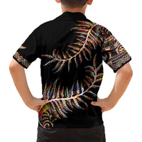 New Zealand Family Matching Short Sleeve Bodycon Dress and Hawaiian Shirt Aotearoa Silver Fern Mixed Papua Shell Red Vibe LT9 - Polynesian Pride